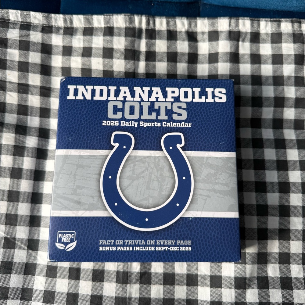 2026 Indianapolis Colts Desk Calendar - Blue